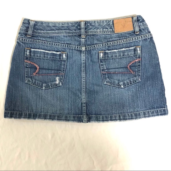 American Eagle | Distressed Denim Mini Skirt - Picture 7 of 8